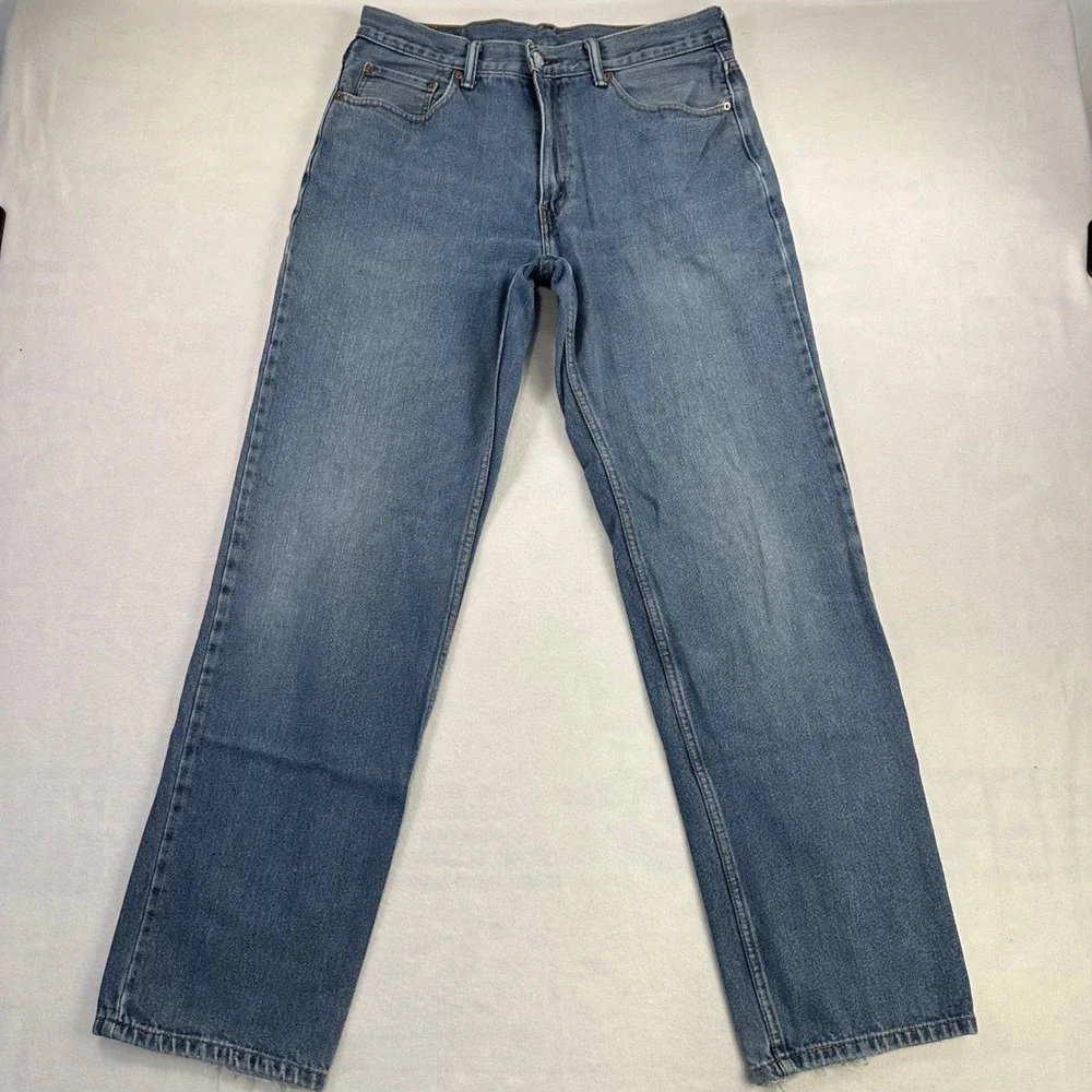 Levis 550 Relaxed Fit Mens Jeans 33x33 Medium Wash Blue Denim 100% Cotton